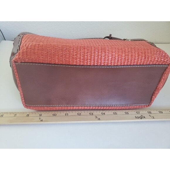 Fossil Purse Belize Ring Satchel Orange Beachy Shoulder strap 78083 NWT - Picture 14 of 16